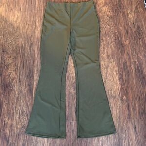 Green Flared Pants